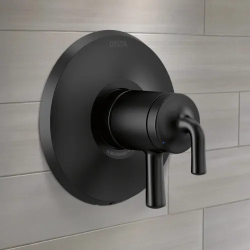 Delta Kayra Monitor 17 Series Valve Only Trim, Pressure Balance, Two Lever Handles, ADA-Compliant, Matte Black - T17033-BL