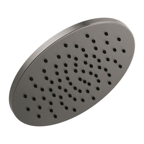 Delta Single-Setting Touch-Clean Round Metal Raincan Shower Head, WaterSense, Metal Ball Connector, 1.75 GPM, Black Stainless - 52158-KS