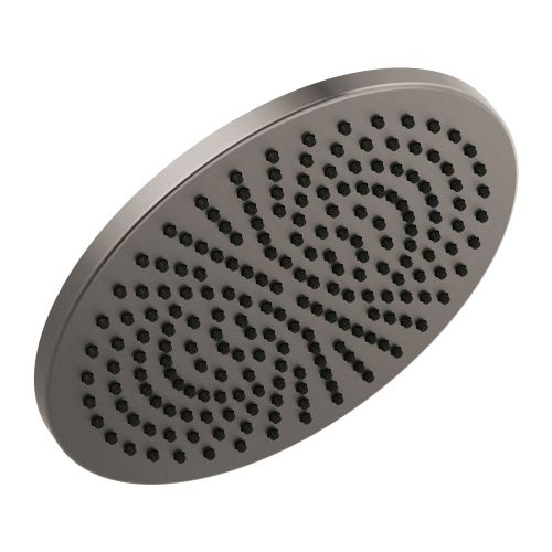 Delta Single-Setting Touch-Clean Round Metal Raincan Shower Head, WaterSense, Metal Ball Connector, 2.5 GPM, Black Stainless - 52158-KS25