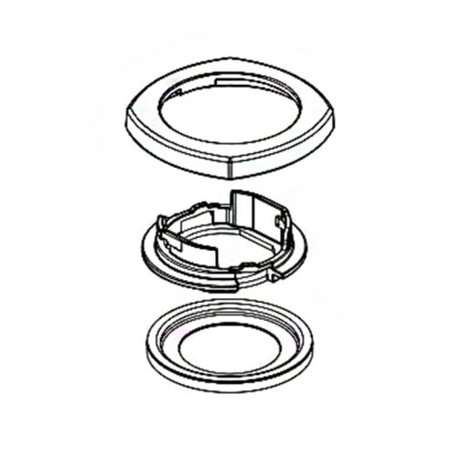 Delta Stryke 1/4in Venetian Bronze Handle Escutcheon for Widespread Bathroom Faucet - RP100369RB