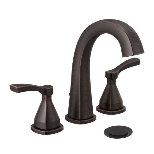Delta Stryke Widespread Bathroom Faucet With Metal Pop-Up, Two Lever Handles, Diamond Seal, ADA, 1.2 GPM, Venetian Bronze - 35775-RBMPU-DST