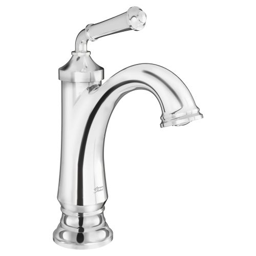 American Standard Delancey Single-Handle Polished Chrome Bathroom Faucet with Push Pop-Up Drain and Hoses, 1.2 GPM, Single Hole, Lead-Free- 7052107.002