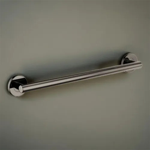 Brizo 24" Linear Round Grab Bar, ADA-Compliant, Concealed Mounting, Brilliance Black Onyx - 69375-BNX