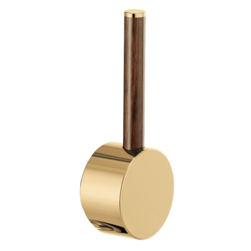 Brizo Odin Lever Handle Kit for 63065LF-LHP, 63375LF-LHP, and 63975LF-LHP Kitchen Faucet Series, ADA, Brilliance Polished Gold with Wood Accent - HLK177-PGWD