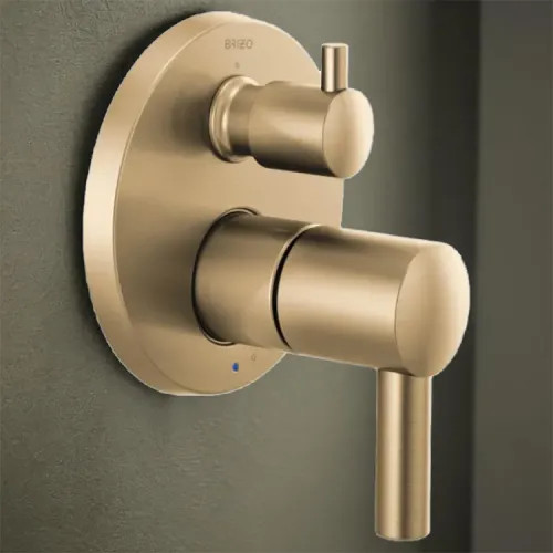 Brizo Odin Pressure Balance Valve with Integrated 3-Function Diverter Trim, 1/2" Rough-in, Brilliance Luxe Gold - T75P575-GLLHP
