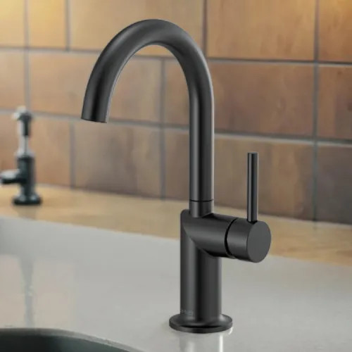 Brizo Odin Single Handle Bar Faucet with 360 Rotating Spout, ADA-Compliant, 1.8 GPM, Matte Black - 61075LF-BLLHP