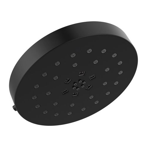 Delta 8in H2Okinetic Four-Setting Round Shower Head with UltraSoak, Wall-Mount, 1.75 GPM, Touch-Clean Nozzles, WaterSense, Matte Black - 52488-BL