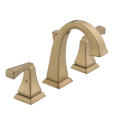 Delta Dryden Champagne Bronze Lavatory Faucet for 4" to 16" Centers, Metal Pop-Up, 1.2 GPM, Two-Handle, DIAMOND Seal, Lever Handles - 3551-CZMPU-DST