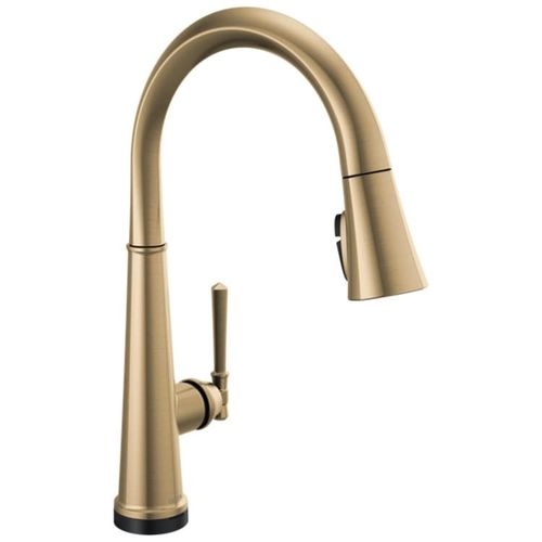Delta Emmeline Touch2O Single Handle Pull-Down Kitchen Faucet, Lumicoat Champagne Bronze - 9182T-CZ-PR-DST