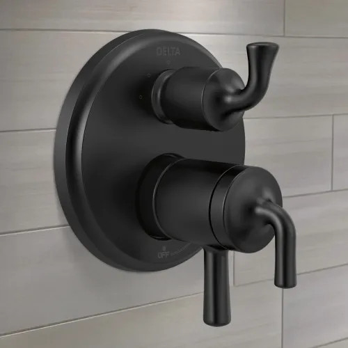 Delta Kayra Monitor 17 Series Valve Trim With 3 or 6 Function Diverter, Two Lever Handles, Matte Black - T27835-BL