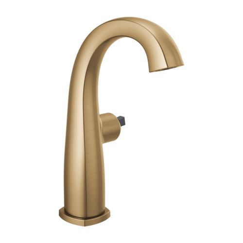 Delta Stryke 9-1/2" High-Arc Champagne Bronze Vessel Lavatory Faucet, Less Drain, 1.2 GPM, Less Handle, DIAMOND Seal - 677-CZLHP-DST
