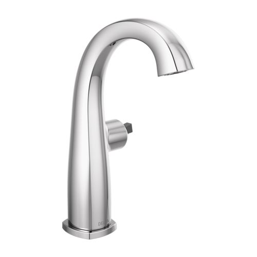 Delta Stryke 9-1/2" High-Arc Chrome Vessel Lavatory Faucet, Less Drain, 1.2 GPM, Less Handle, DIAMOND Seal - 677-LHP-DST