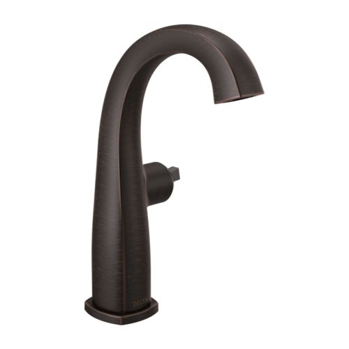 Delta Stryke 9-1/2" High-Arc Venetian Bronze Vessel Lavatory Faucet, Less Drain, 1.2 GPM, Less Handle, DIAMOND Seal - 677-RBLHP-DST