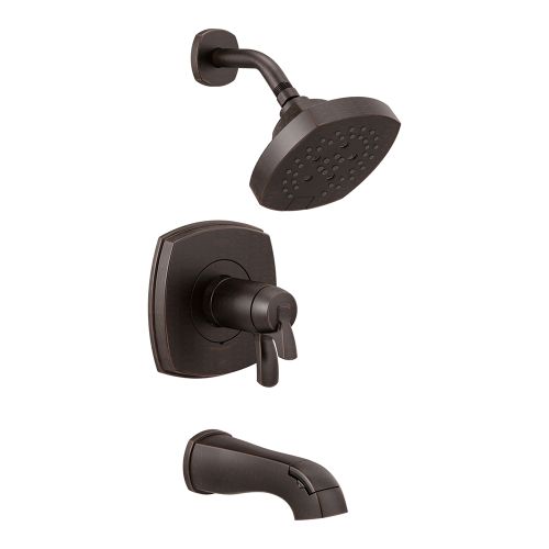 Delta Stryke TempAssure 17T Series H2Okinetic Tub/Shower Faucet with 5-Setting Showerhead, 1.75 GPM, Lever Handle, Venetian Bronze - T17T476-RB