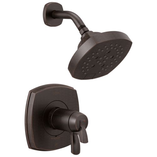 Delta Stryke TempAssure 17T Series Thermostatic Shower Faucet with H2Okinetic Showerhead, 1.75 GPM, Lever Handles, Venetian Bronze - T17T276-RB