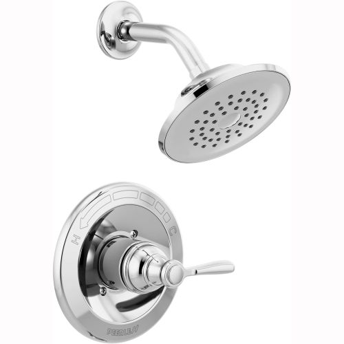 Peerless Elmhurst MultiChoice Single-Setting Touch-Clean Shower Faucet with Pressure Balance Cartridge, Trim Only, 1.5 GPM, Polished Chrome - PTT14265