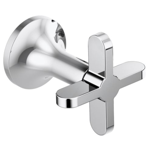 Brizo 4in Cross Handle Kit for Odin Wall-Mount Tub Filler, ADA, Polished Chrome - HX70475-PC