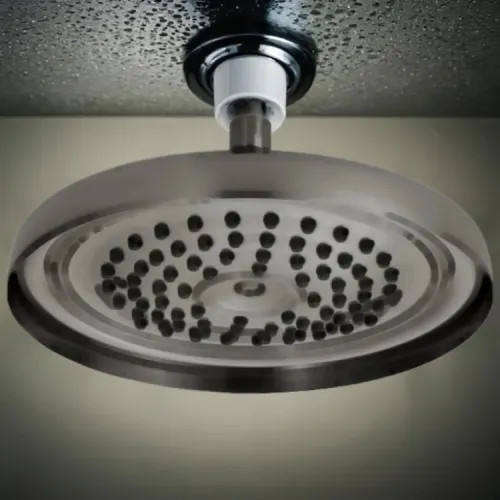 Brizo Essential 11" Classic Raincan Shower Head, Single-Function, Full Spray, WaterSense, 1.75 GPM, Brilliance Luxe Steel - 83310-SL