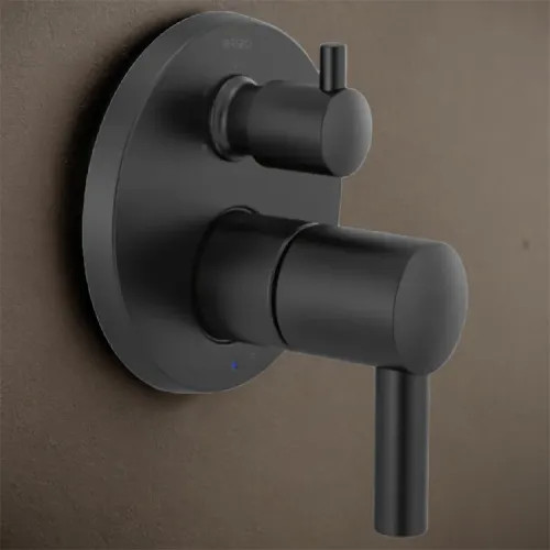Brizo Jason Wu Pressure Balance Valve with Integrated 6-Function Diverter Trim, 1/2" Rough-in, Matte Black - T75P675-BLLHP