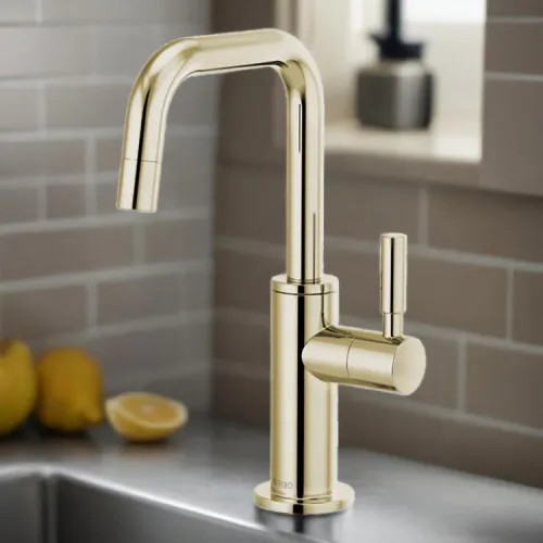 Brizo Jason Wu Single-Handle Cold Water Beverage Faucet with Square Spout, 1.5 GPM, Brilliance Polished Nickel - 61365LF-C-PN