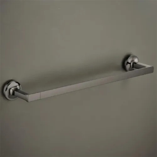 Brizo Kintsu 18" Wall-mounted Single Towel Bar, Metal Constructed, Brilliance Black Onyx - 691806-BNX