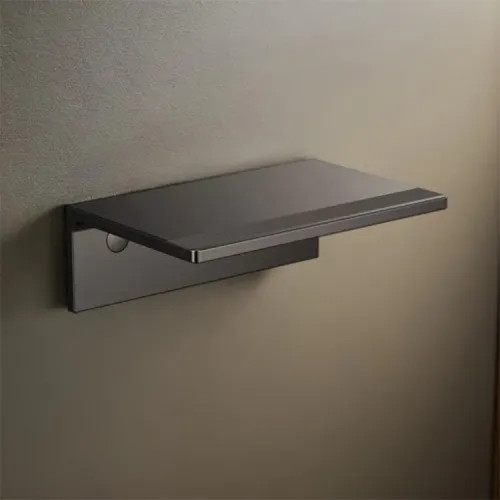 Brizo Kintsu 6" Tissue Holder Utility Shelf, Brilliance Black Onyx - 695007-BNX