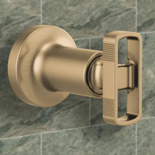Brizo Kintsu Single Handle Volume Control Trim with Knob Handle, ADA, Brilliance Luxe Gold - T66608-GL