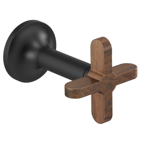 Brizo Wood-Cross Handle Kit for Jason Wu Collection Wall-Mount Lavatory Faucets, Matte Black - HX5875-BLWD