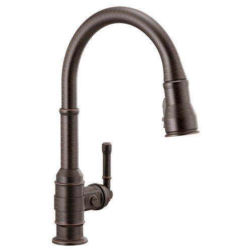 Delta Broderick Single Handle Pull-Down Bar/Prep Faucet, Venetian Bronze - 9990-RB-DST