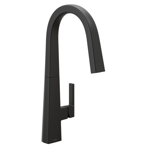 Moen Nio Single-Handle Pull-Down High Arc Kitchen Faucet, Matte Black - S75005BL