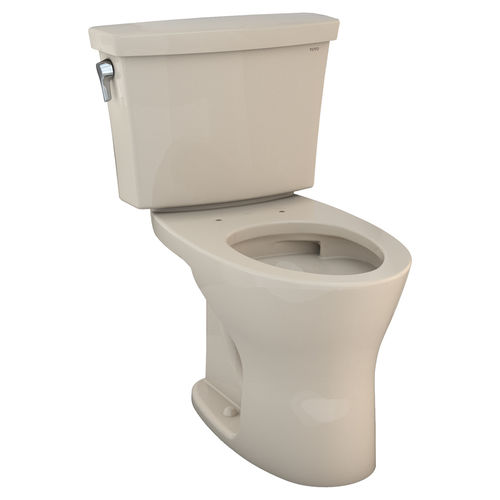 TOTO Drake Transitional Two-Piece Toilet, Elongated, 1.28/0.8 GPF, Universal Height, Bone - CST748CEMFG#03