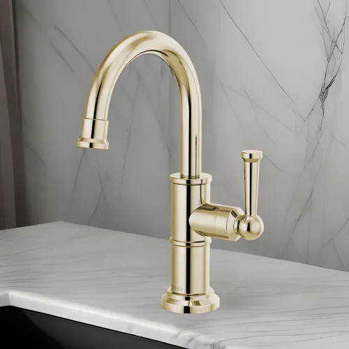 Brizo Artesso Single-Handle Cold Water Beverage Faucet, DIAMOND Seal, Lever Handle, ADA, 1.5 GPM, Brilliance Polished Nickel - 61325LF-C-PN
