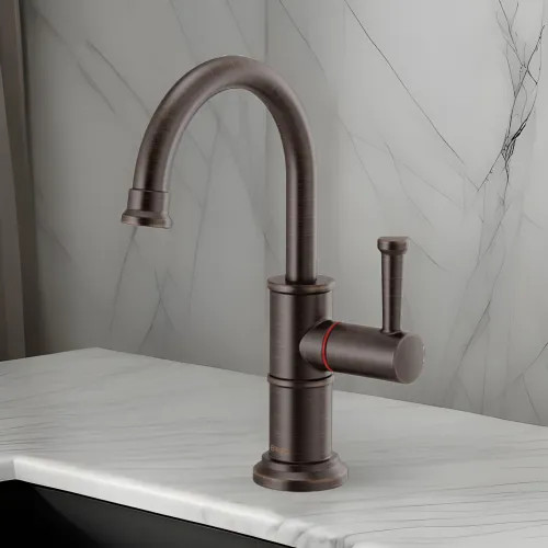 Brizo Artesso Single-Handle Instant Hot Faucet, Less Tank and Filter, Lever Handle, 1.0 GPM, Venetian Bronze - 61325LF-H-RB