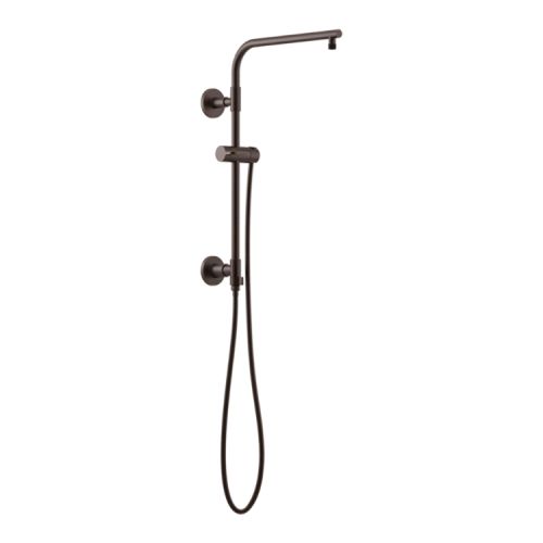 Brizo Essential 18" Euro Round Shower Column, Wall-Mount, 15" Overhead Shower Arm, Venetian Bronze - 80092-RB