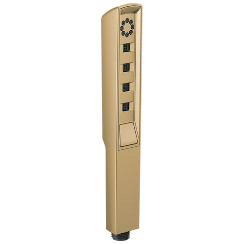 Brizo Essential Multi-Function Hand Shower with H2Okinetic, Dual-Check Valve, WaterSense, 1.75 GPM, Brilliance Luxe Gold - RP92007GL