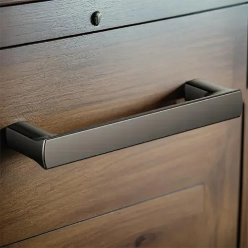 Brizo Kintsu 4" Drawer Pull with Mounting Hardware, Metal, Brillaince Black Onyx - 699106-BNX