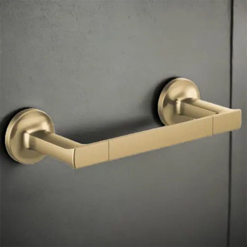 Brizo Kintsu 8" Wall-mounted Mini Towel Bar, Brilliance Luxe Gold - 694706-GL