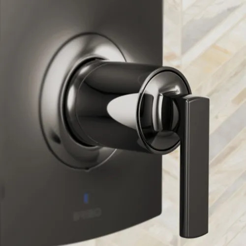 Brizo Kintsu Pressure Balance Valve Trim Lever Handle Kit, Brilliance Black Onyx - HL60P06-BNX