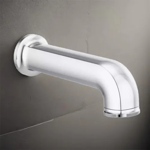 Brizo Kintsu Wall-Mount Polished Chrome Tub Spout with Pull-Down Diverter, Solid Brass, 1/2-inch Connection Size - 73506-PC