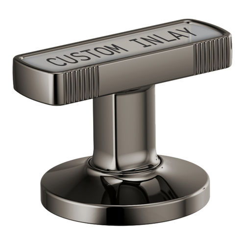 Brizo Kintsu Widespread Lavatory Knob with Custom Inlay Handle Kit, Brilliance Black Onyx - HI5306-BNX