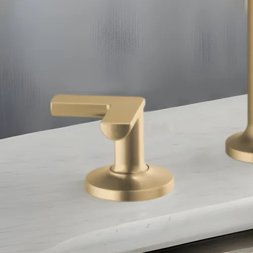 Brizo Metal Cross Handle Kit for Kintsu Widespread Lavatory Faucet, ADA, Brilliance Luxe Gold - HX5306-GL
