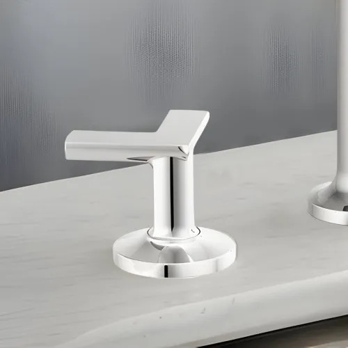 Brizo Metal Cross Handle Kit for Kintsu Widespread Lavatory Faucet, ADA, Polished Chrome - HX5306-PC