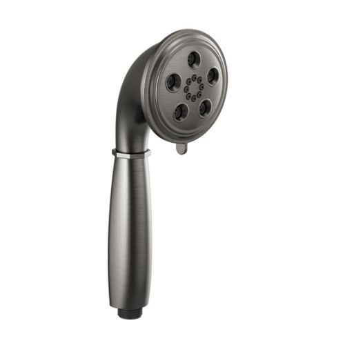 Brizo Rook 3in H2Okinetic Multi-Function Hand Shower with Dual-Check Valve, 1.75 GPM, Classic, Round, WaterSense, Brilliance Luxe Steel - RP81079SL