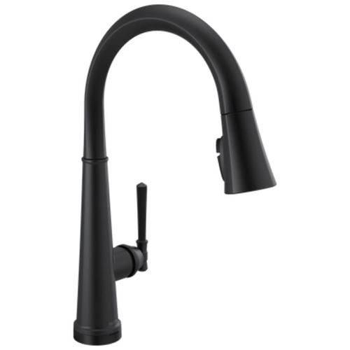 Delta Emmeline Touch2O Single Handle Pull-Down Kitchen Faucet, Matte Black - 9182T-BL-DST