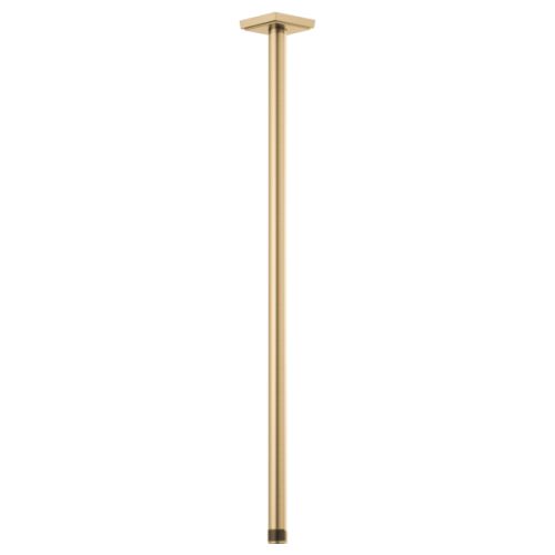Brizo Essential 24" Ceiling Mount Shower Arm And Square Flange, Brilliance Luxe Gold - 83999-24-GL