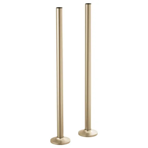 Brizo Floor Mount Tub Filler Unions with Dual Column Design, Solid Brass Construction, Insulated, Brilliance Luxe Gold - T71766-GL