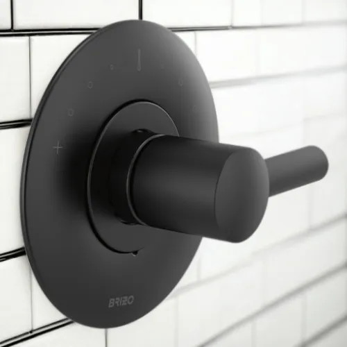 Brizo Jason Wu Matte Black Sensori Single-Handle Temperature Control Thermostatic Valve Trim, Matte Black - T66T075-BLLHP