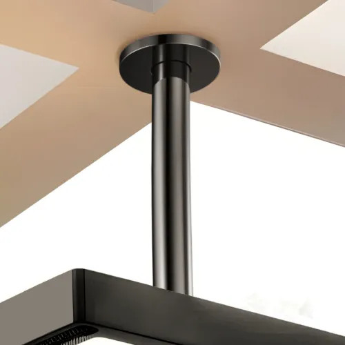 Brizo Kintsu 10" Dual Waterway Shower Arm and Flange, Ceiling Mount, Brilliance Black Onyx - 83992-10MF-BNX