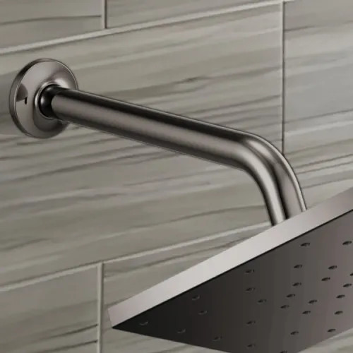 Brizo Kintsu 10" Shower Arm and Flange, Wall-Mount, Brilliance Black Onyx - 83806-BNX