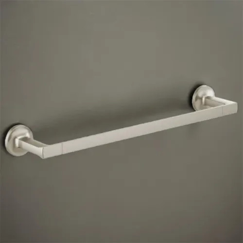Brizo Kintsu 18" Wall Mount Single Towel Bar, Metal Constructed, Brilliance Luxe Nickel - 691806-NK